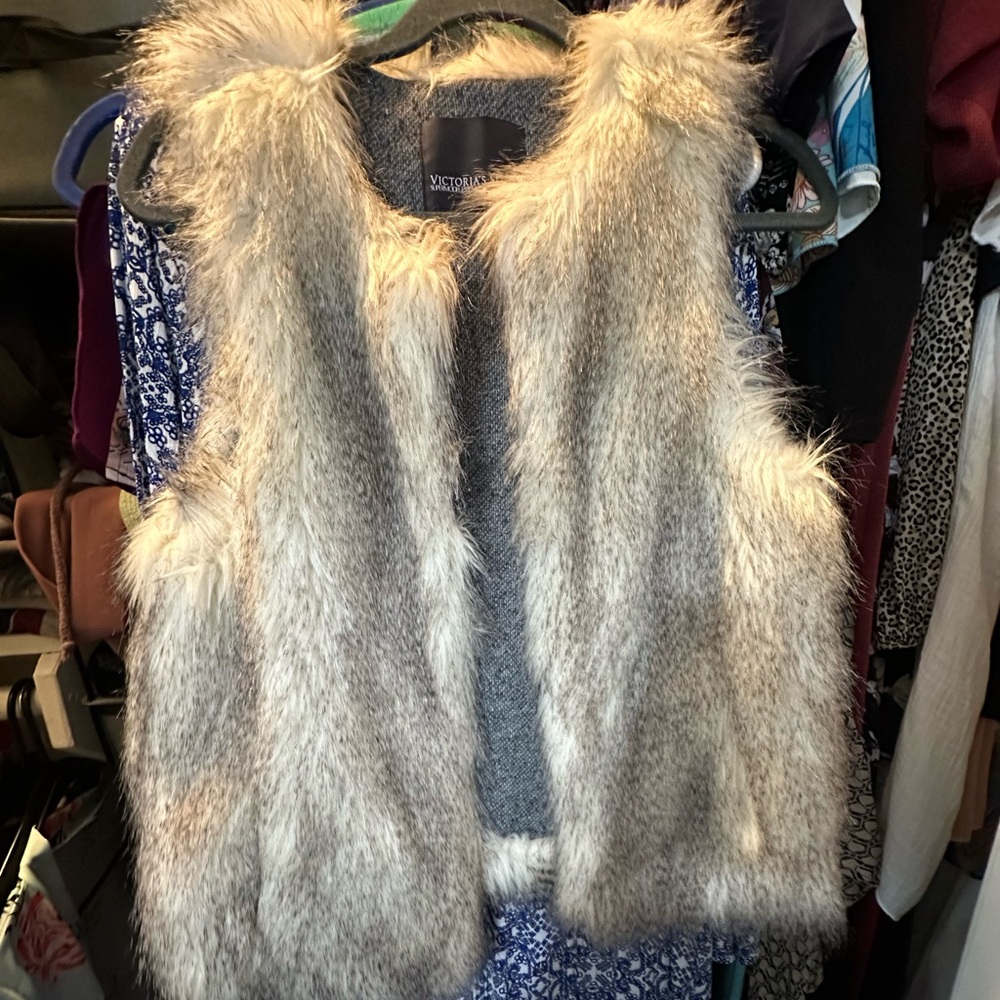 Victoria secret furry vest